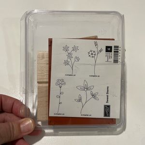 Stampin’ Up! Rubber stamp set New Never Used Sweet Stems